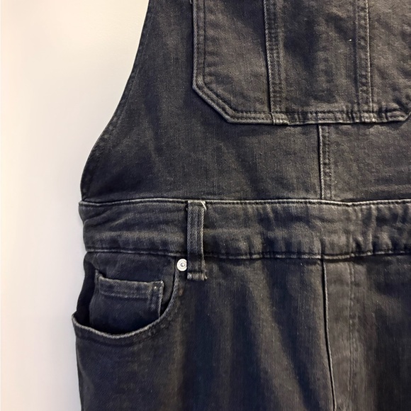 Garage Black Washed Denim Overalls - Picture 2 of 6